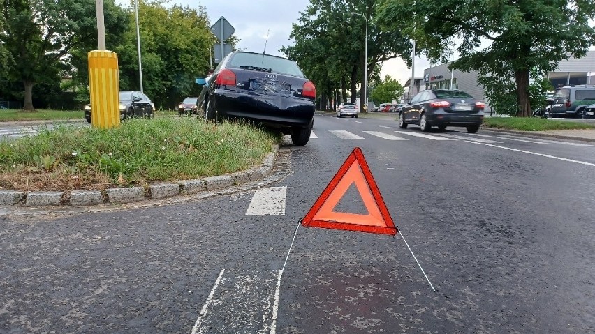 Wypadek na al. Brucknera we Wrocławiu 16.08.2021