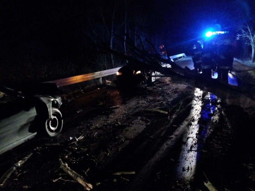 Jak ustaliła policja, kierowca audi jechał w stronę Łukawca....