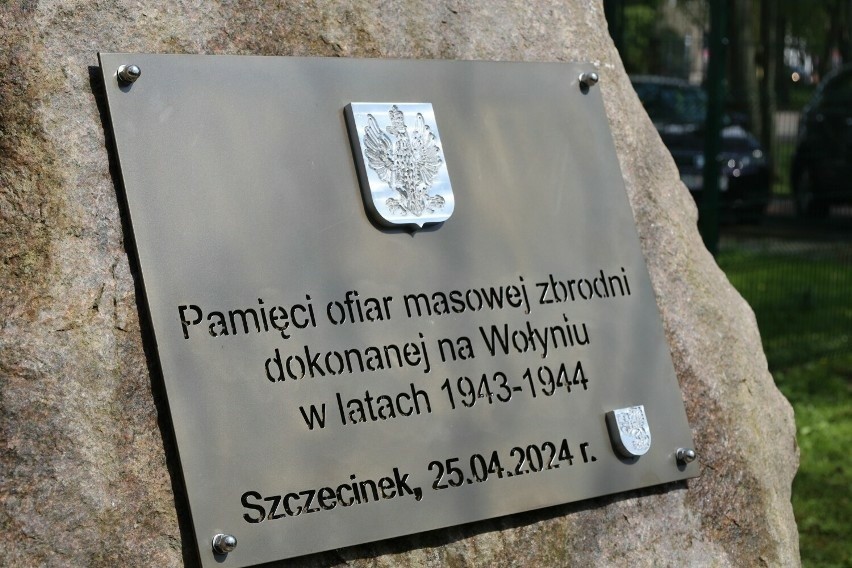 Odsłonięcie pomnika wołyńskiego w Szczecinku.