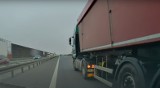 Wymuszanie pierwszeństwa na drodze S8. TIR zepchnął auto osobowe pod Oleśnicą [FILM]