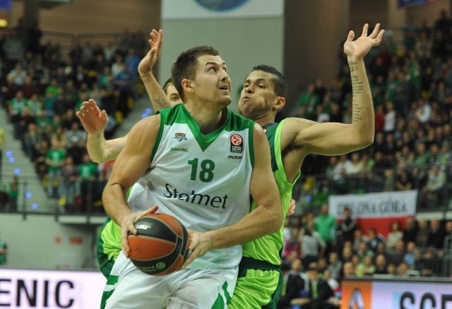 Vladimir Dragicević zdobył w czwartek dla Stelmetu Zielona Góra 13 punktów.