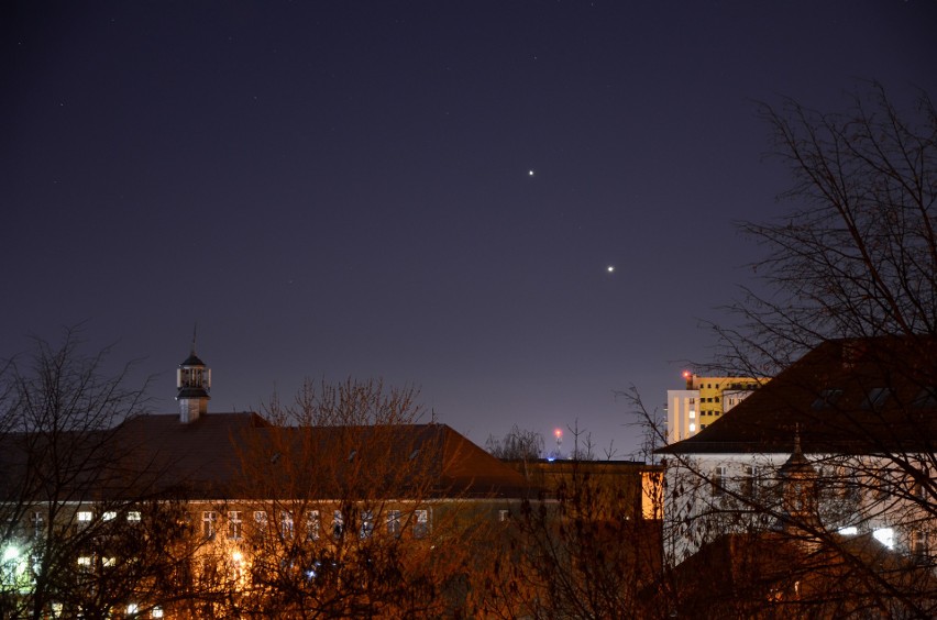 Wenus i Jowisz - zdjęcie wykonane na Kapuściskach w...