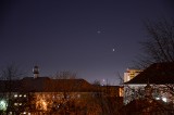 Piękna koniunkcja Jowisza i Wenus na zachodnim niebie. Zobacz zdjęcia z Bydgoszczy