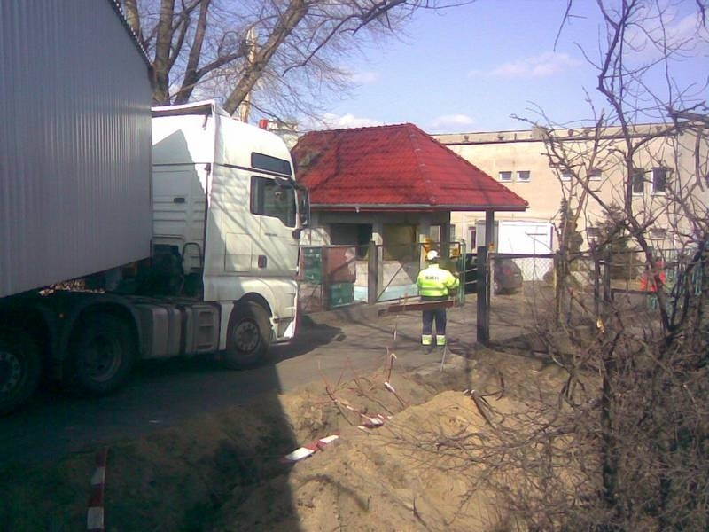 Ulica Gdańska zablokowana