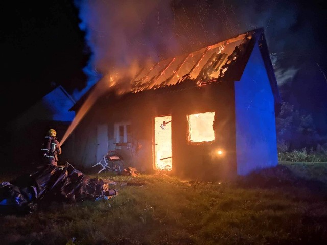 Pożar w miejscowości Darskowo.