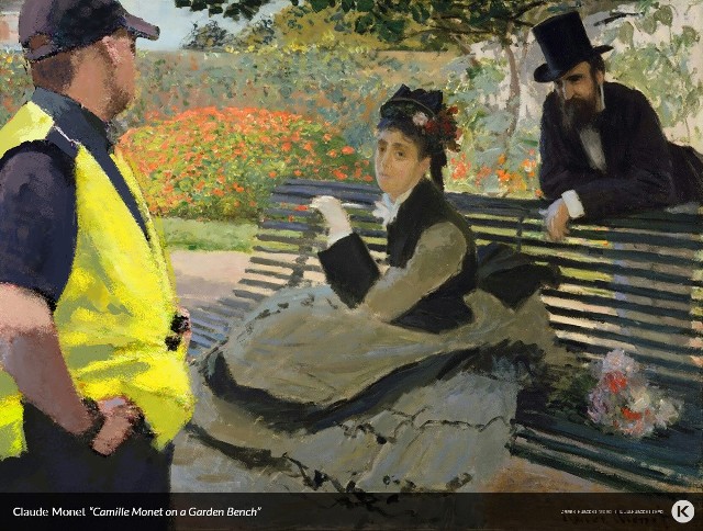 Claude Monet " Camille Monet on a Garden Bench" / fot. www.kubicki.info