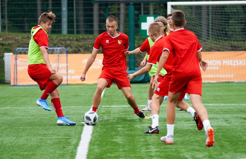 Trening Jagiellonii z rocznika 2005 prowadzonej przez...