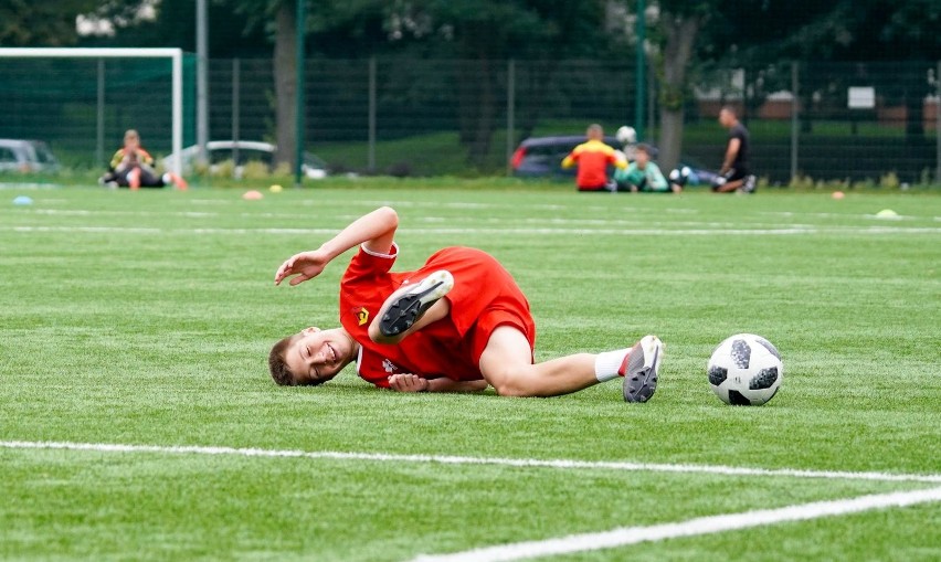 Trening Jagiellonii z rocznika 2005 prowadzonej przez...