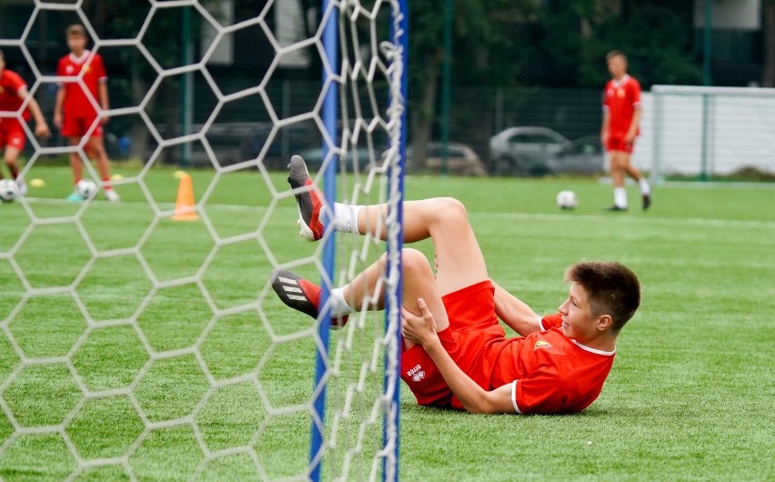 Trening Jagiellonii z rocznika 2005 prowadzonej przez...