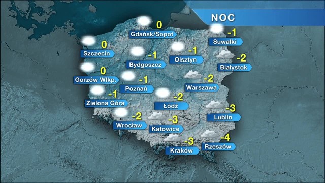 Prognoza pogody na noc 18/19 grudnia