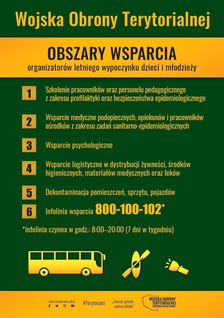 Organizujesz kolonię? Dzwoń, wojsko ci pomoże