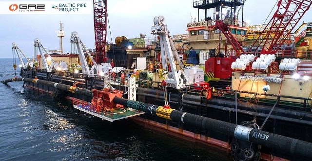 Wykonanie ostatniego spawu na gazociągu podmorskim