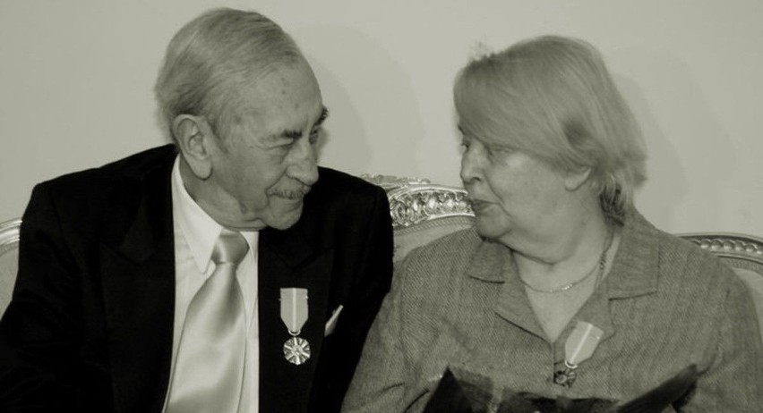Hanna Zembrzuska z Janem Kobuszewskim u Prezydenta RP, 2007 rok