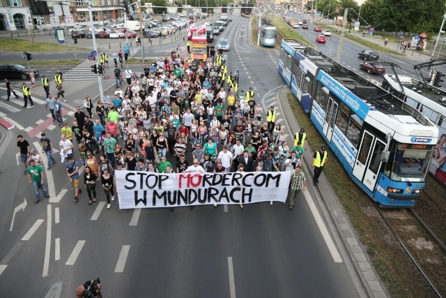Marsz Przeciw Brutalności Policji, Wrocław, 30.05.2016