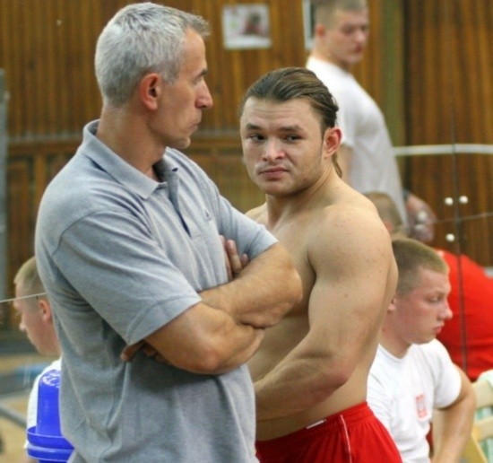 Trener reprezentacji Polski Mirosław Choroś (z lewej) i Krzysztof Szramiak.