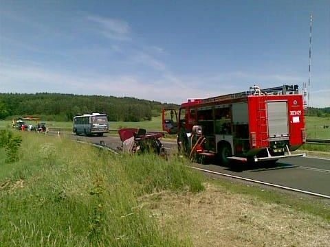 Dobrzyniewo. Wypadek autobusu. Śmierć kierowcy. Do wypadku doszło na DK 65