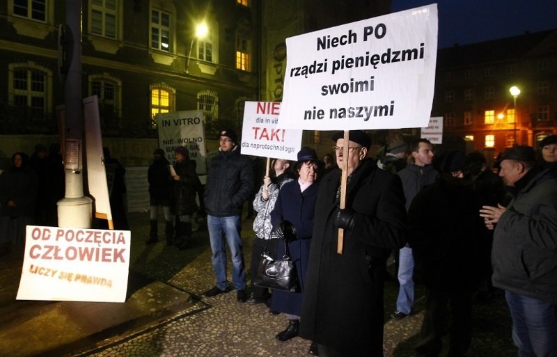 Protest przeciwko in vitro w Szczecinie