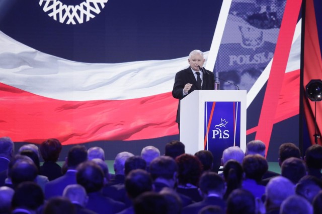 23.02.2019 warszawakonwencja prawo i sprawiedliwosc pis polityka wybory do europarlamentunz jaroslaw kaczynskifot marek szawdyn/polska press