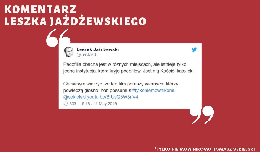 „Tylko nie mów nikomu": Film Sekielskiego wywołuje ogromne emocje. Hołownia: Rzygać mi się chce ZOBACZ KOMENTARZE [16. 5. 2019 r.]