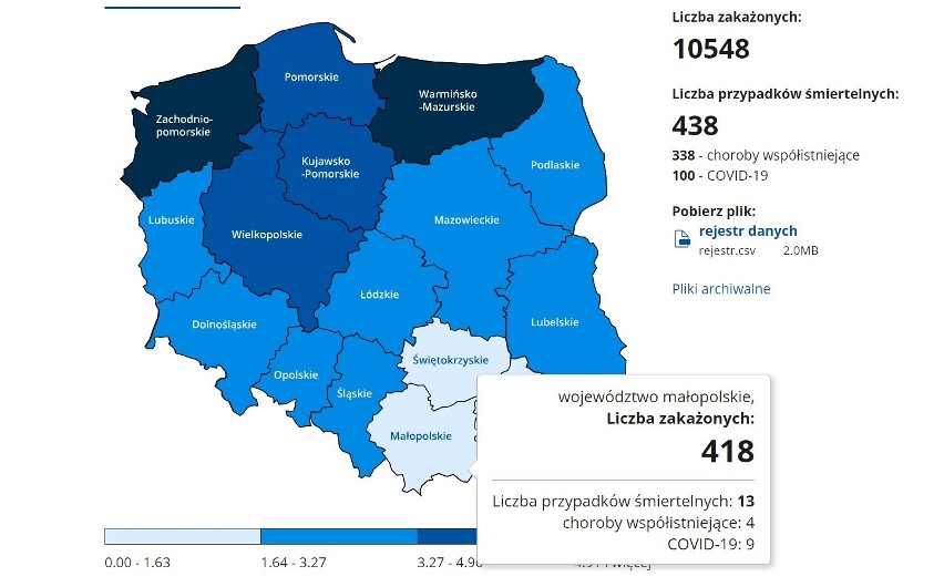 Koronawirus w Polsce. W sobotę bez optymistycznych danych: ponad 10,5 tys. nowych zakażeń, 438 osób zmarło [09.01.2021]