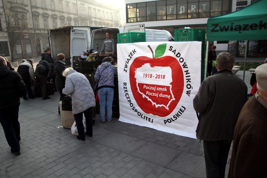 Wielu chętnych na darmowe jabłka w Lublinie. Owoce rozeszły się w ekspresowym tempie