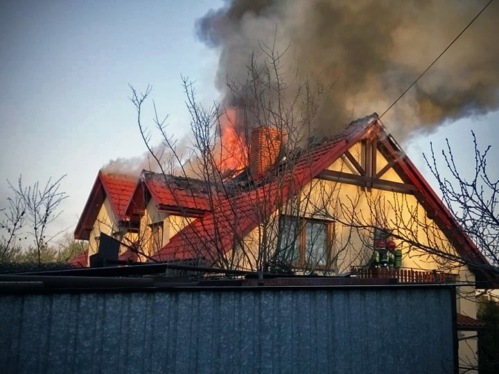 Pożar pod Wieliczką. Akcja gaśnicza trwała pięć godzin