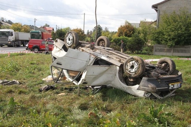 Skutki południowego wypadku w Woli Jachowej