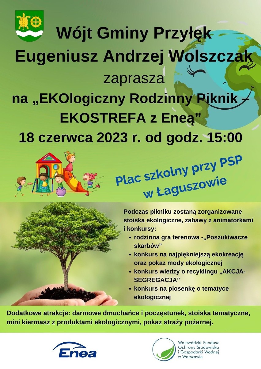 "Ekologiczny Rodzinny Piknik - Ekostrefa z Eneą" w Łaguszowie. Będzie wiele atrakcji