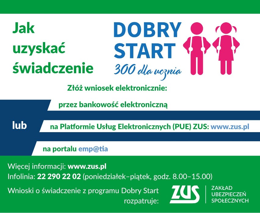 300 złotych dla uczniów. Jak otrzymać świadczenie dobry start? Pracownicy ZUS pomagają złożyć wnioski