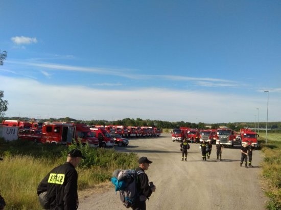 Polscy strażacy dotarli już do miejscowości Sveg. Z...