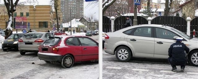 Potrącenie na Inwalidów Wojennych. Ford uderzył w ostrołęczankę (zdjęcia)