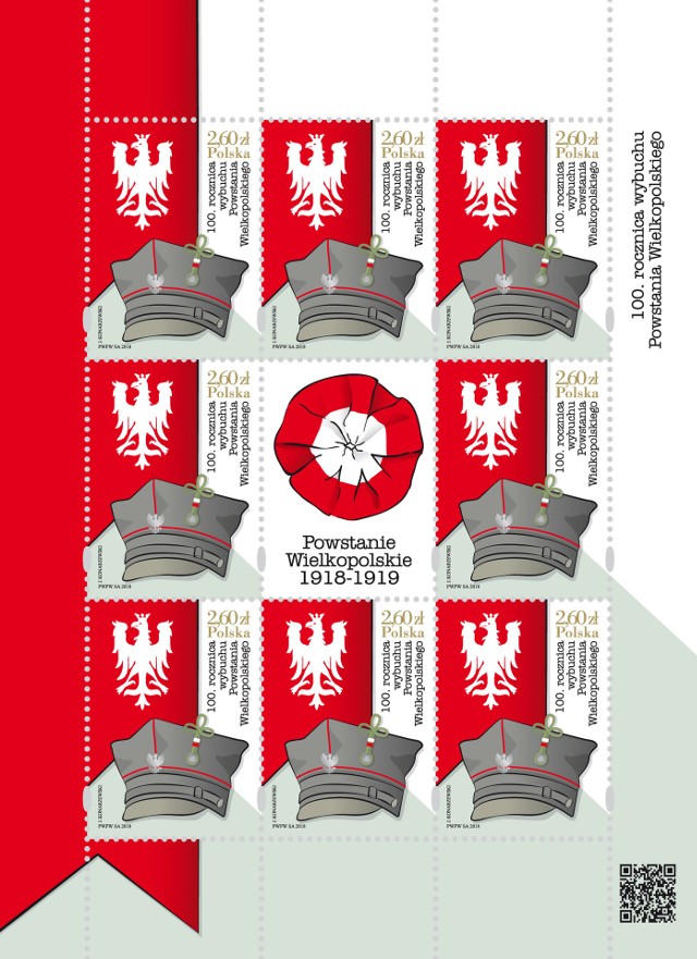 Rozpoczęła się sprzedaż kartek i znaczków pocztowych upamiętniających 100. rocznicę wybuchu Powstania Wielkopolskiego.