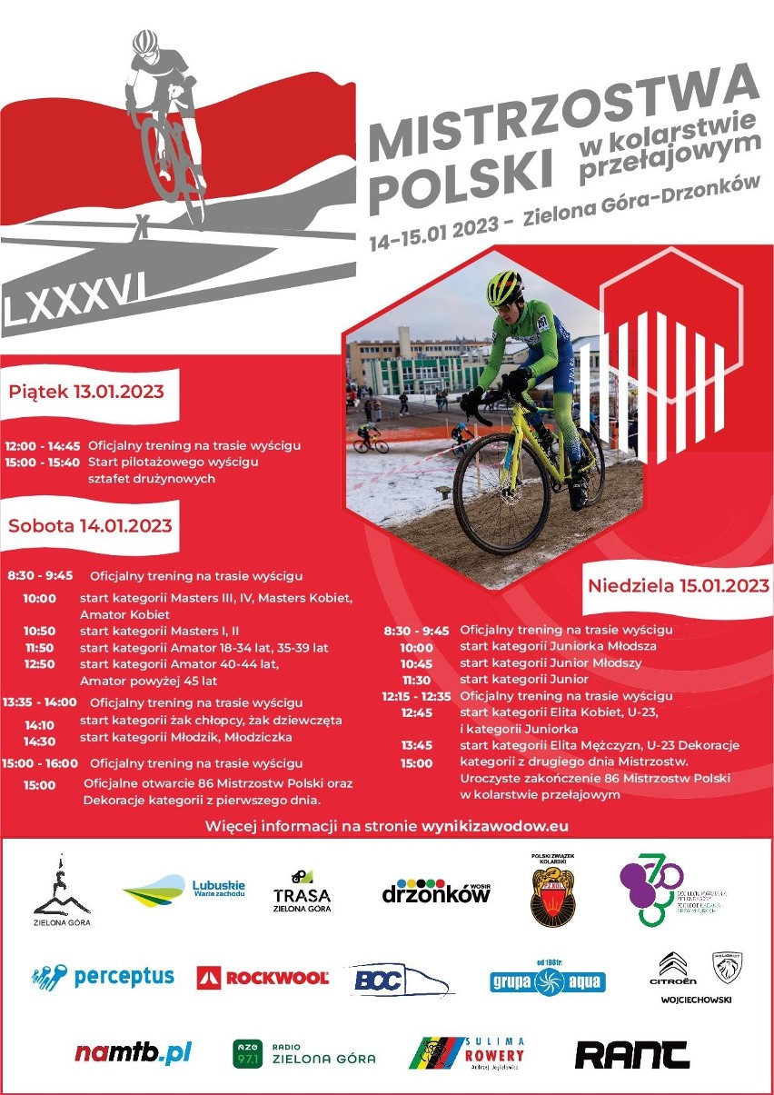 86. Mistrzostwa Polski w kolarstwie przełajowym odbędą się w...