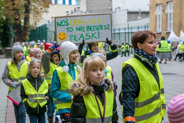 Uczniowie szkoły urszulanek przy ul. Starowiślnej