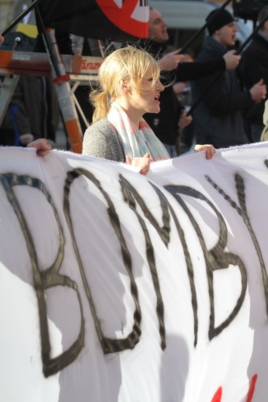 Protest we wrocławskim Rynku