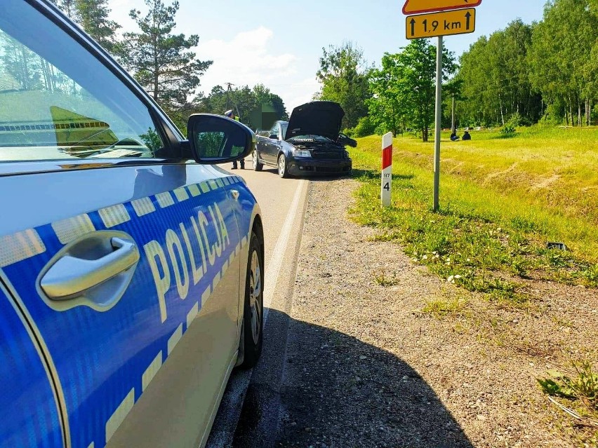 Osowiec. Wypadek na DK 65 na odcinku Mońki - Grajewo. Zderzenie trzech samochodów. Jedna osoba poszkodowana [ZDJĘCIA]