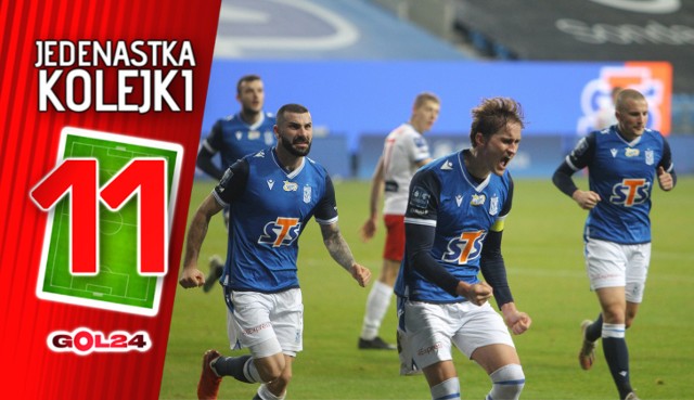 PKO Ekstraklasa. Lech Poznań wystawił najmocniejszy skład i mecz z beniaminkiem skończył się wynikiem 4:0. Legia Warszawa wykorzystała potknięcie Rakowa Częstochowa, zamieniając się z nim miejscami na szczycie tabeli. Derby Krakowa niestety zawiodły, więc spotkaniem 12. kolejki uznajemy widowisko w Białymstoku, które zakończyło się zwycięstwem Jagiellonii 4:3. W naszej jedenastce znajdziecie:- komplet jedenastu seniorów- pięciu Polaków, dwóch Hiszpanów, Chorwata, Norwega, Portugalczyka, Szweda. - trzech zawodników Lecha Poznań, po dwóch graczy Jagiellonii Białystok i Śląska Wrocław, po jednym Legii Warszawa, Piasta Gliwice, Pogoni Szczecin oraz Warty Poznań.