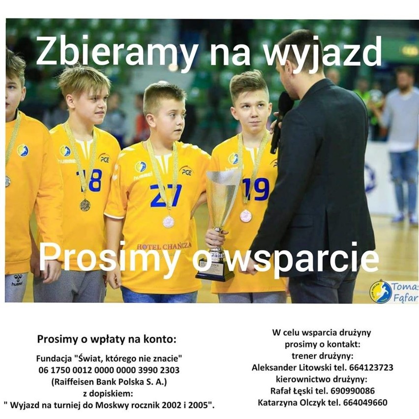 Młodzi piłkarze ręczni PGE VIVE Kielce zbierają fundusze na wyjazd do Moskwy. Pomóżmy!