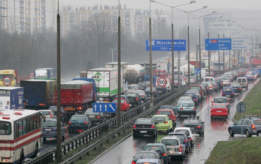 Autostrada A4 w Śląskiem często się korkuje, zwłaszcza gdy...