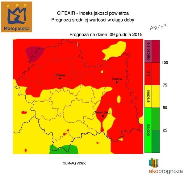 Zanieczyszczenie powietrza w Krakowie. Normy znowu przekroczone