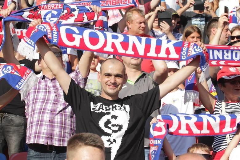 26.07.2019. Kibice na meczu Górnik Zabrze - Zagłębie Lubin....