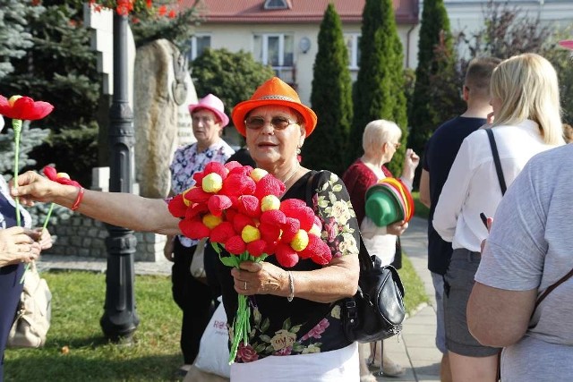 Happening przeciwko przemocy i przemarsz ulicami Łap