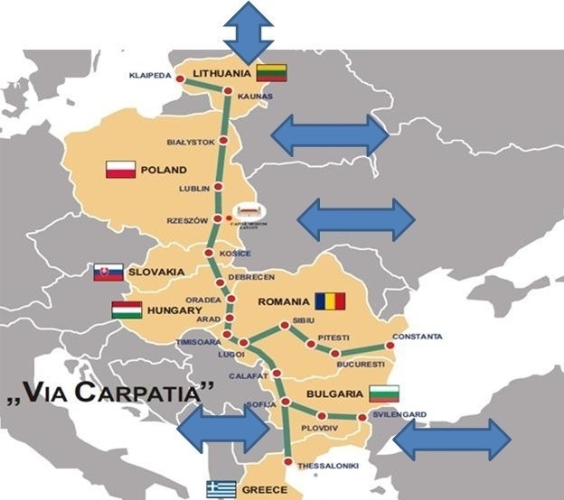 Tak będzie przebiegała Via Carpatia przez Europę