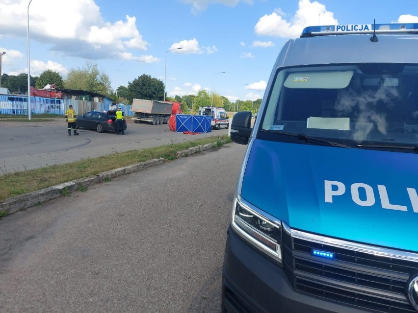 Ciężarówka przejechała rowerzystę w Suwałkach