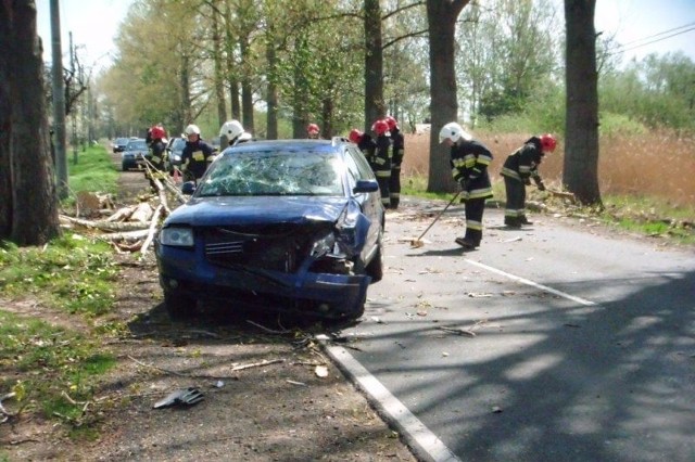 Między Czarnowąsami a Krzanowicami, pod wpływem silnego podmuchu, drzewo przewróciło się na przejeżdżający samochód. Jedna osoba została niegroźnie ranna.