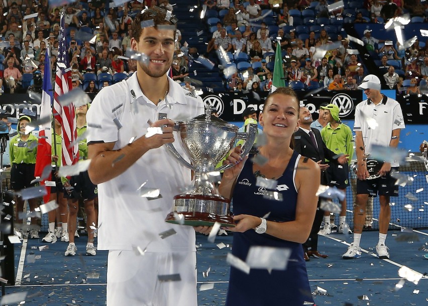 Jerzy Janowicz (z lewej) i Agnieszka Radwańska (z prawej) -...