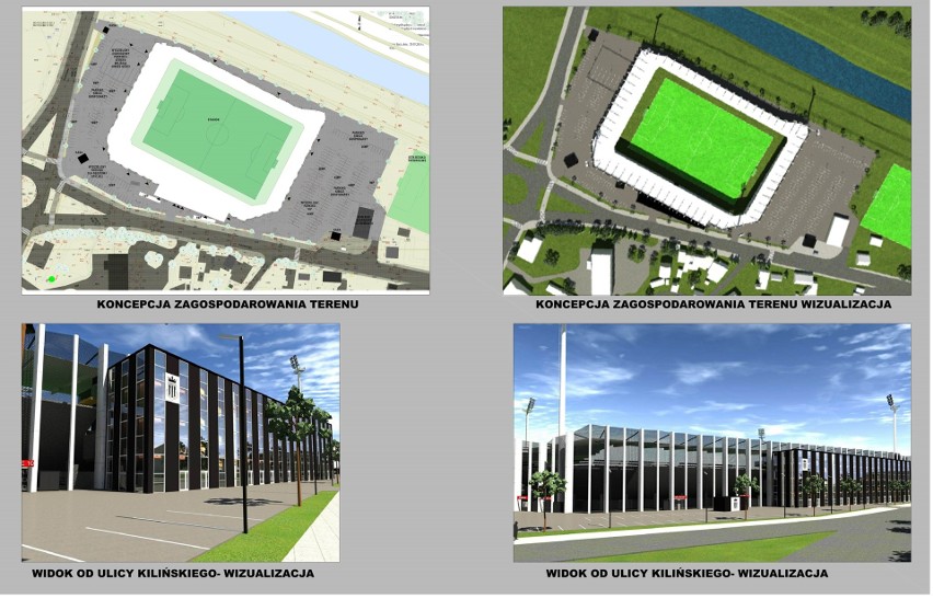 Nowy Sącz. Wiemy jak będzie wyglądał stadion Sandecji. Urząd Miasta przedstawił wizualizacje
