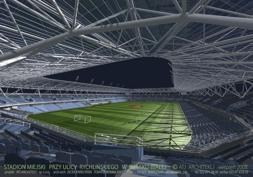 Wizualizacja Stadionu Miejskiego w Bielsku-Białej