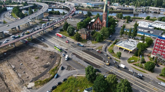 Rondo przy zbiegu ulic Energetyków i św. Floriana w Szczecinie