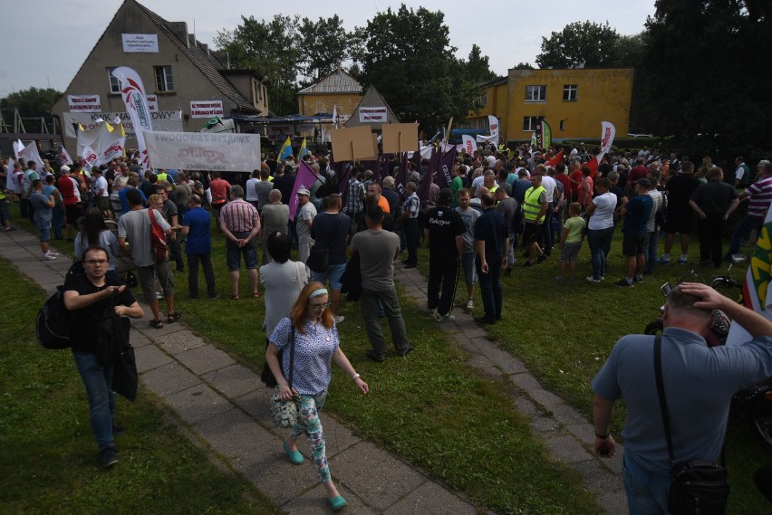 Protest przeciwko sprzedaży kopalni Makoszowy Zabrze